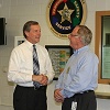 Sheriff Rambosk chats with Bob St. Cyr (Rivard Villas)