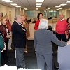 Attendees tour facility led by Nancy Kerns from the Chamber